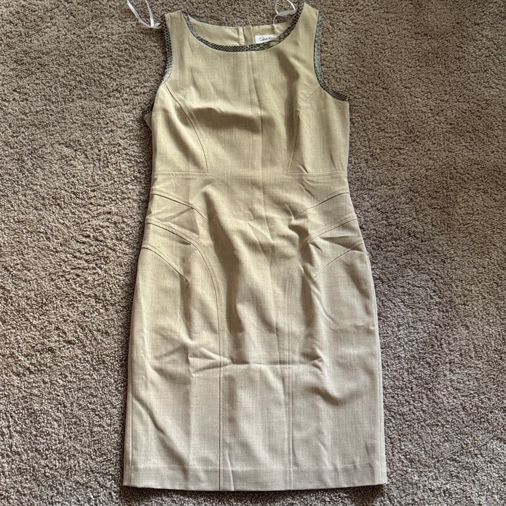 Calvin Klein Beige Midi Dress